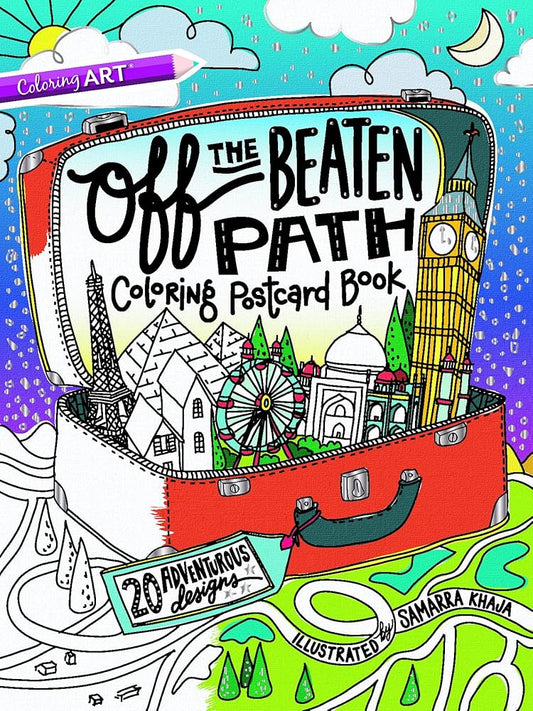 Off the Beaten Path Coloring Postcard Book: 20 Adventurous Designs cover image