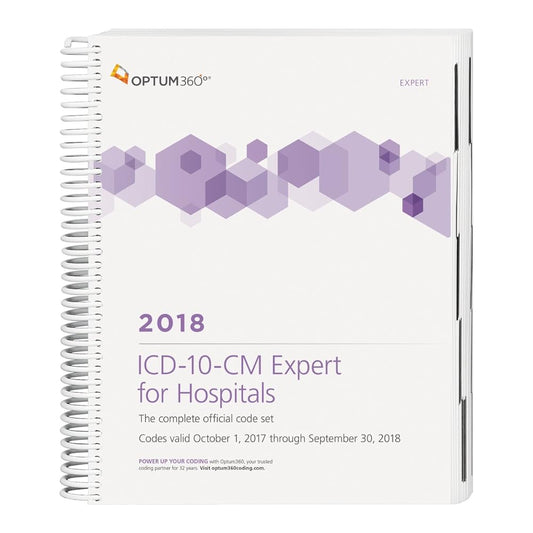 ICD-10-CM 2018 Expert for Hospitals: The Complete Official Code Set Codes Valid October 1, 2017 Through September 30, 2018 cover image