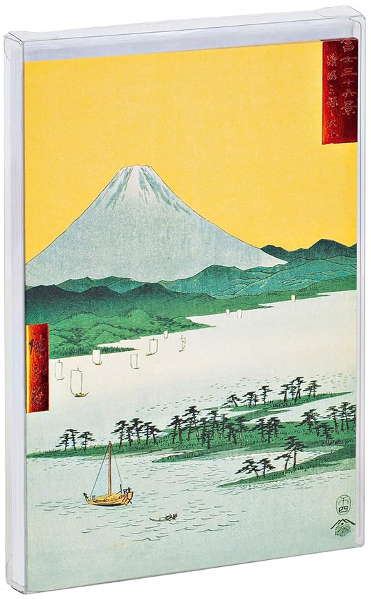 teNeues - Big Notecard Set: Hiroshige, Blank Inside, 10 Full Color Notecards with 10 Envelopes, Clear Box, Bright Foil Accents, 36 Views of Mt. Fuji: ... Size Illustrated Notecards with Envelopes cover image