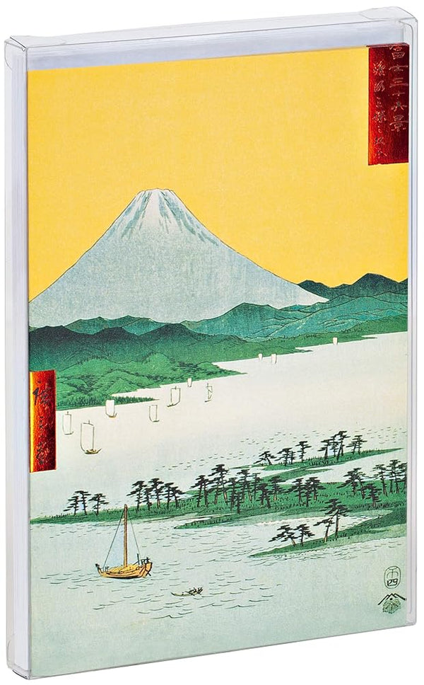 teNeues - Big Notecard Set: Hiroshige, Blank Inside, 10 Full Color Notecards with 10 Envelopes, Clear Box, Bright Foil Accents, 36 Views of Mt. Fuji: ... Size Illustrated Notecards with Envelopes cover image