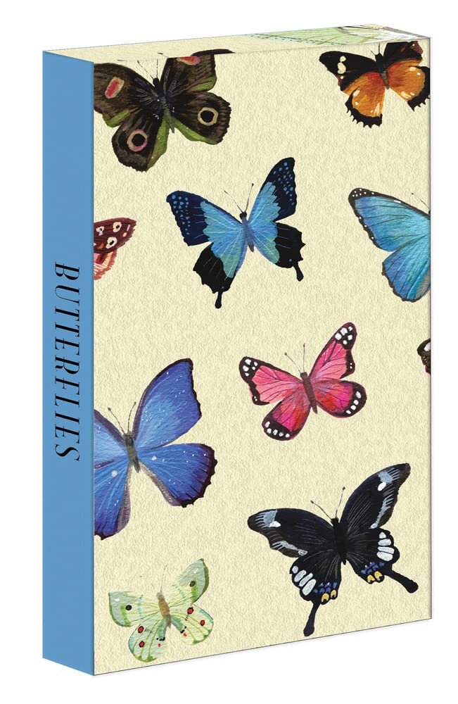 teNeues - 8-Pen Set: Butterflies, 8 Ballpoint Pens, Sleek Paper Case, Magnetic Enclosure: Set of 8 Ball Point Pens in a Slim Case cover image