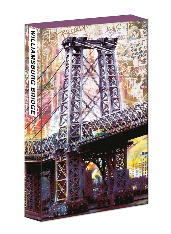 teNeues - 8-Pen Set: Williamsburg Bridge, 8 Ballpoint Pens, Sleek Paper Case, Magnetic Closure: Set of 8 Ball Point Pens in a Slim Case cover image