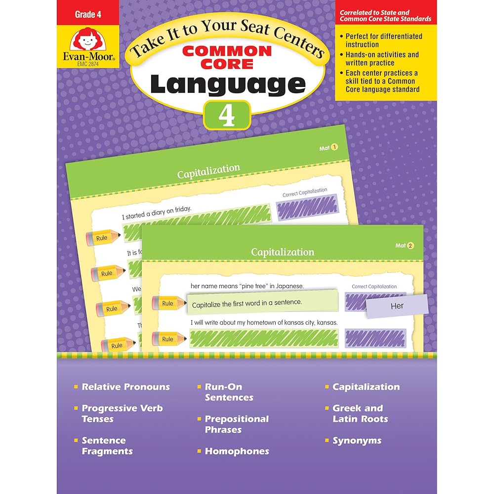 Take It to Your Seat Language Centers, Grade 4 cover image