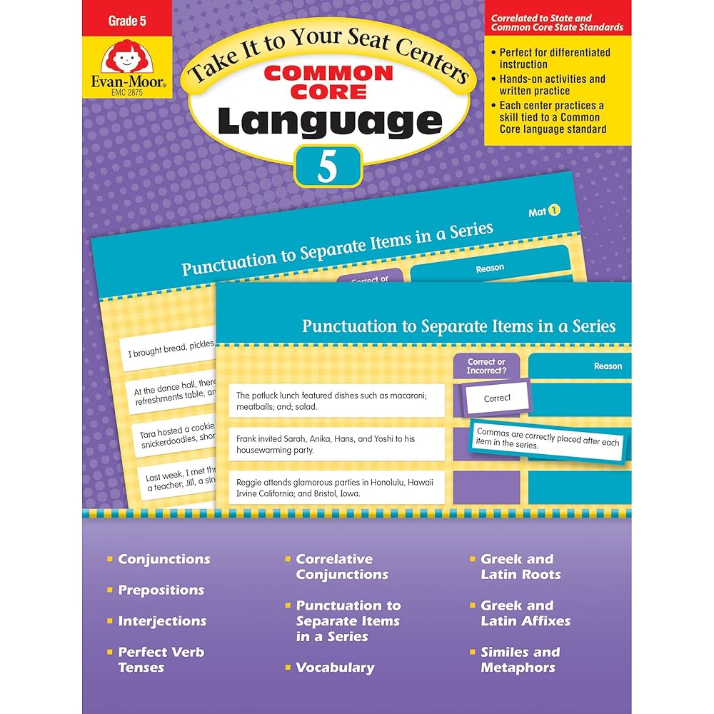 Take It to Your Seat Language Centers, Grade 5 cover image