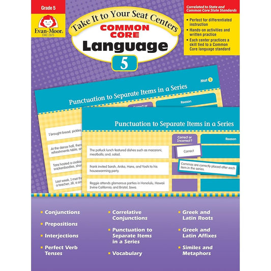 Take It to Your Seat Language Centers, Grade 5 cover image