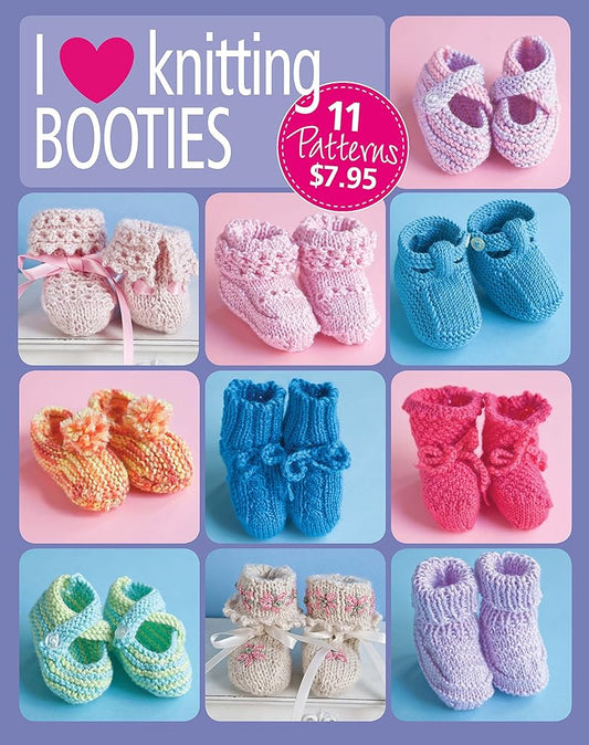 I Love Knitting Booties-Pompoms, Straps, Embroidery, Lace, and More-Free Online Video Tutorials Available cover image