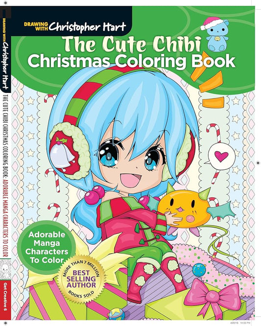 The Cute Chibi Christmas Coloring Book: Adorable Manga Characters to Color cover image