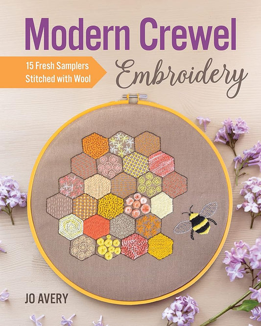 Modern Crewel Embroidery: 15 Fresh Samplers Stitched with Wool cover image