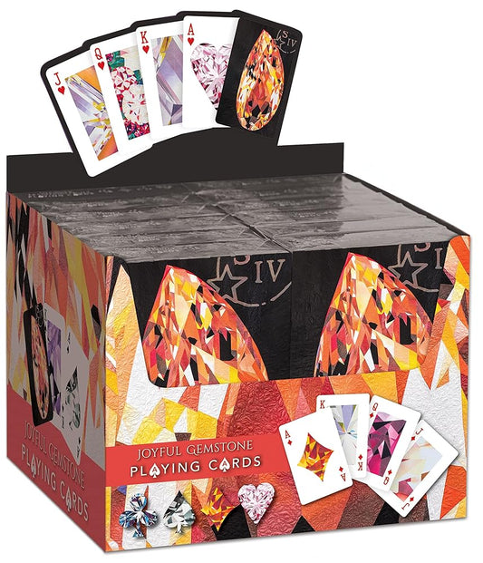 Joyful Gemstone Playing Cards POP Display: A Sparkling Deck of Standard Playing Cards Featuring MJ Kinman’s Faceted Quilts cover image