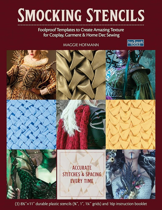 Smocking Stencils: Foolproof Templates to Create Amazing Texture for Cosplay, Garment & Home Dec Sewing (Fast2Mark) cover image