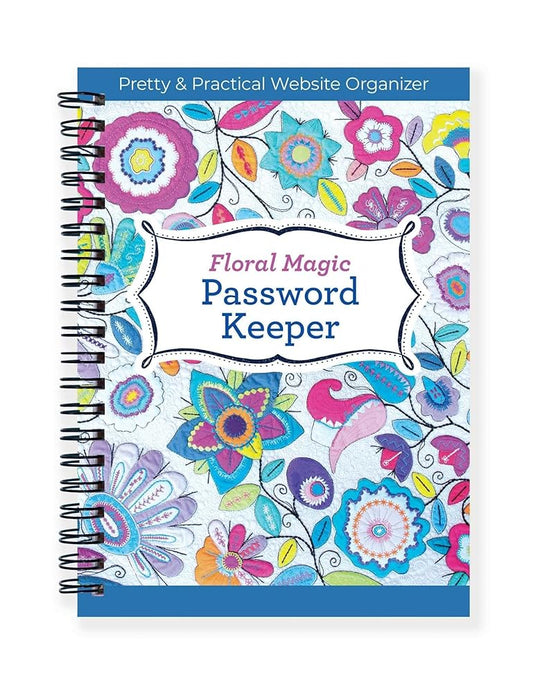 Floral Magic Password Keeper: Pretty & Practical Website Organizer cover image