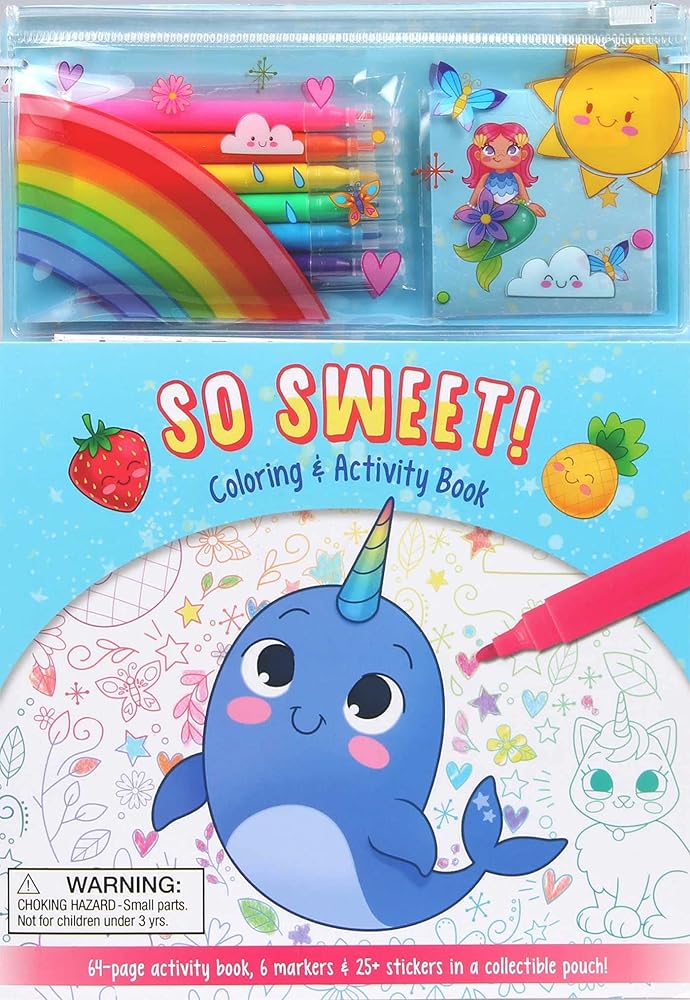So Sweet! Coloring & Activity Book (Marker Pouch) cover image