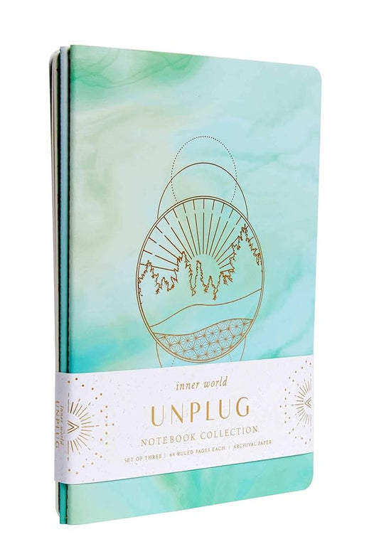 Unplug Sewn Notebook Collection (Set of 3) (Inner World) cover image