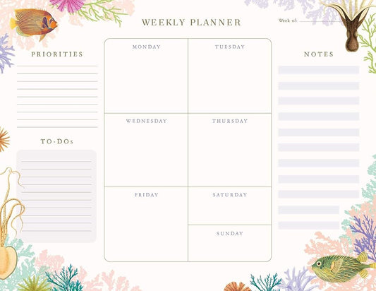 Art of Nature: Under the Sea Weekly Planner Notepad: (Undated Weekly Planner, Cute Stationery Gift, Gift for Girls) cover image