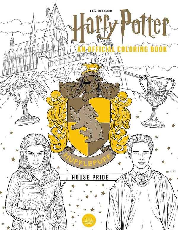 Harry Potter: Hufflepuff House Pride: The Official Coloring Book: (Gifts Books for Harry Potter Fans, Adult Coloring Books) cover image