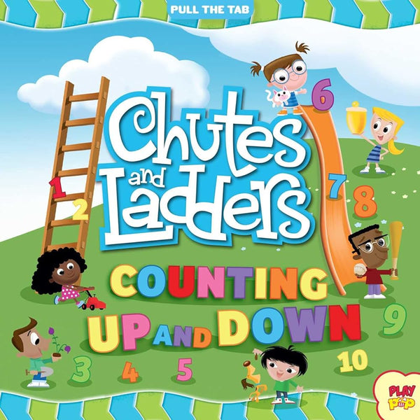 Chutes and Ladders: Counting Up and Down: (Hasbro Board Game Books, Preschool Math, Numbers, Pull-the-Tab Book) (Play Pop) cover image