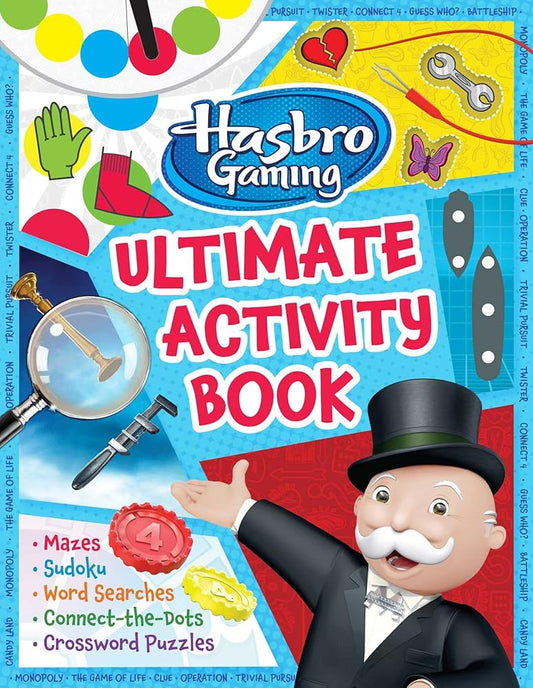 Hasbro Gaming Ultimate Activity Book: (Hasbro Board Games, Kid's Game Books, Kids 8-12, Word Games, Puzzles, Mazes) cover image
