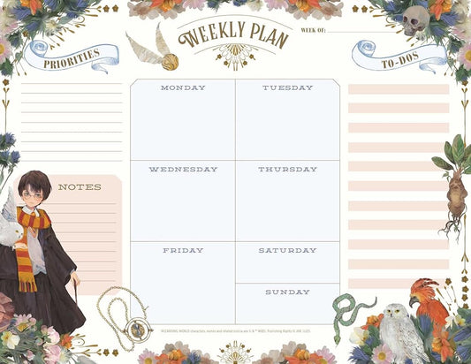 Harry Potter: Floral Fantasy Weekly Planner Notepad cover image
