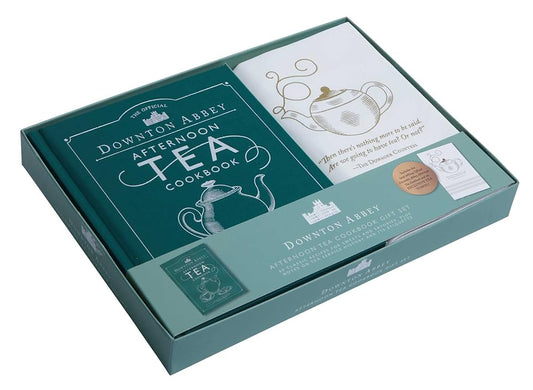 The Official Downton Abbey Afternoon Tea Cookbook Gift Set [book + tea towel] cover image
