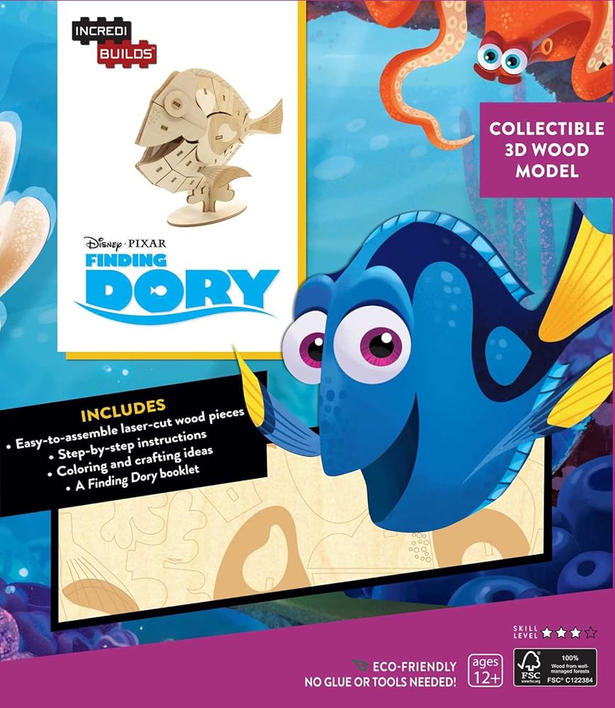 IncrediBuilds: Finding Dory 3D Wood Model cover image