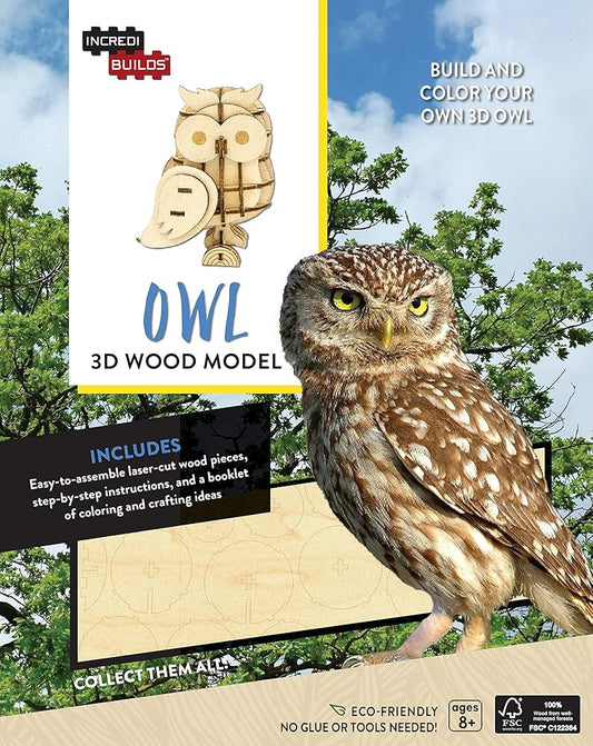 IncrediBuilds: Owl 3D Wood Model cover image