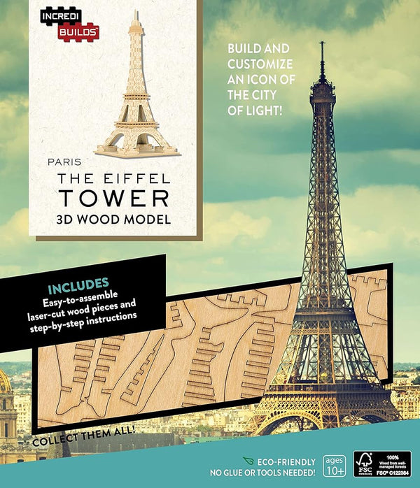 IncrediBuilds: Paris: Eiffel Tower 3D Wood Model cover image