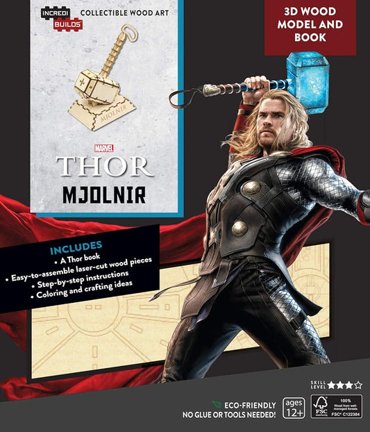 IncrediBuilds: Marvel: Avengers: Thor 3D Wood Model and Book cover image