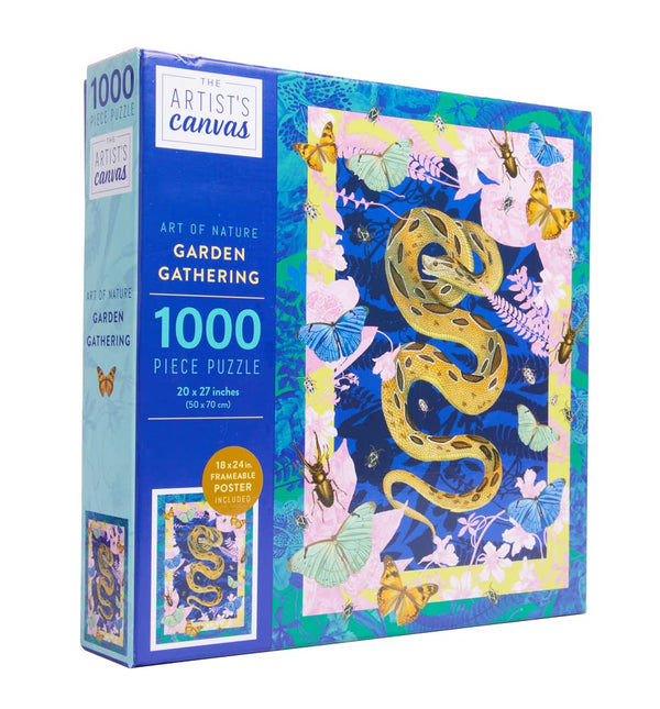 Art of Nature: Garden Gathering Jigsaw Puzzle(1000 Pieces): (Adult Jigsaw Puzzles, 1000 Pieces, The Artist's Canvas Jigsaw Puzzles, Botanic cover image