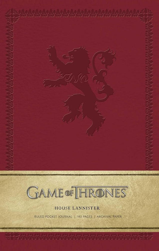 Game of Thrones: House Lannister Ruled Pocket Journal cover image