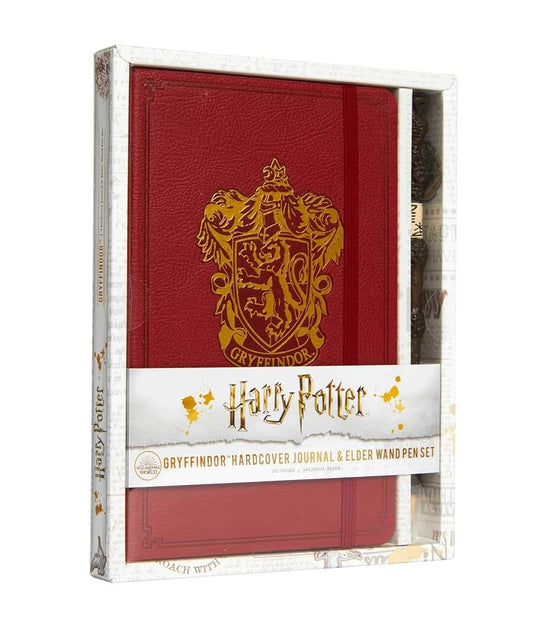 Harry Potter: Gryffindor Hardcover Journal and Elder Wand Pen Set cover image