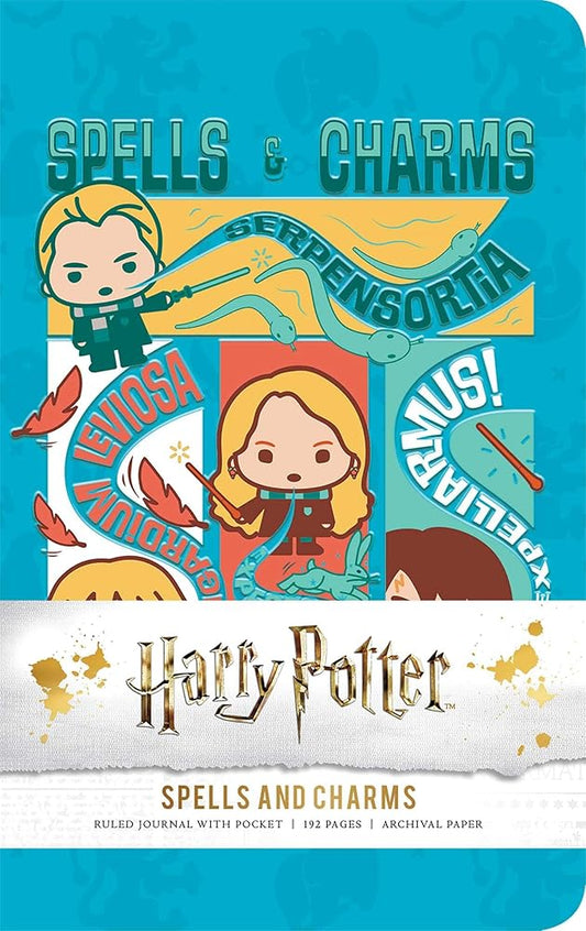 Harry Potter: Spells and Charms Ruled Pocket Journal cover image