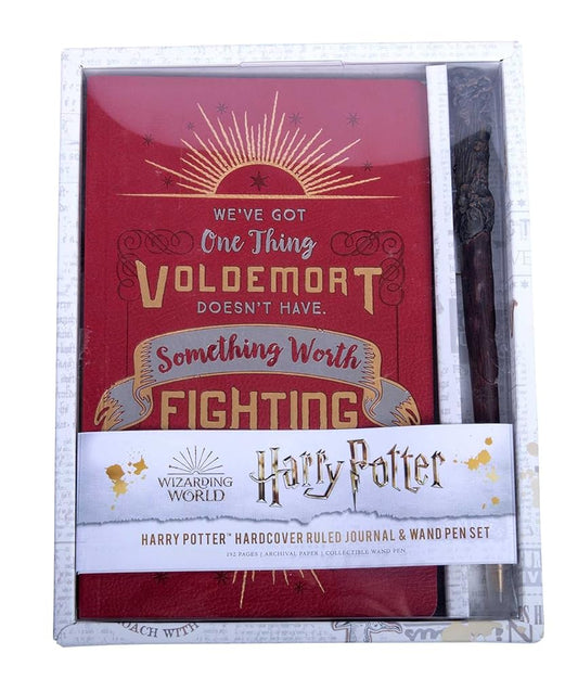 Harry Potter: Harry Potter Hardcover Ruled Journal and Wand Pen Set cover image