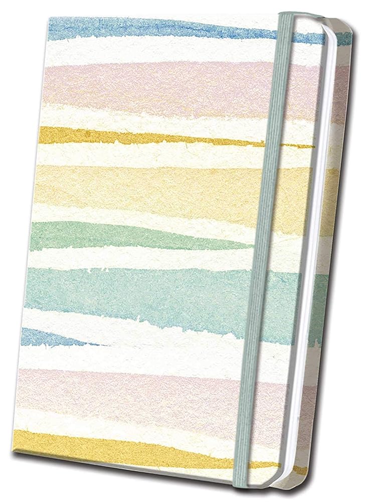 Pastel Striped Linen Journal cover image