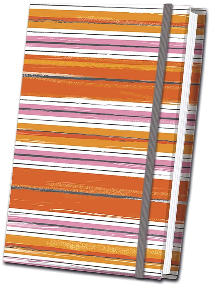 Orange Striped Fabric Journal cover image