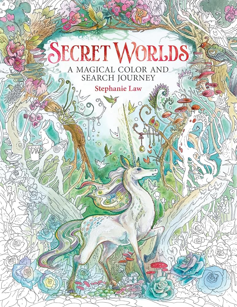 Secret Worlds: A Magical Color and Search Journey cover image