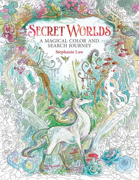 Secret Worlds: A Magical Color and Search Journey cover image