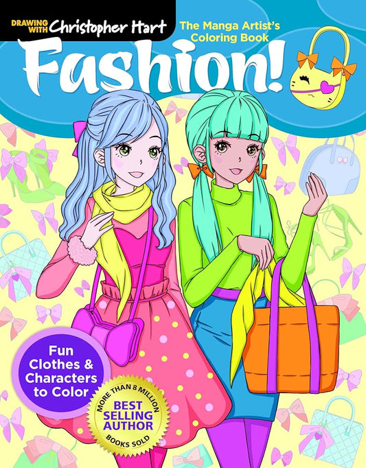 The Manga Artist's Coloring Book: Fashion!: Fun Clothes & Characters to Color cover image