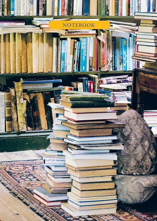 At Home with Books Medium Spiral Notebook cover image