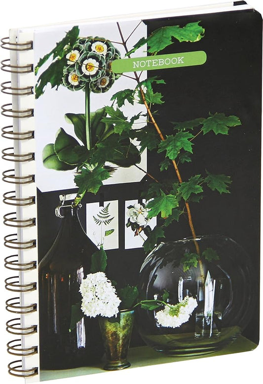 Botanical Style Medium Spiral-Bound Notebook cover image