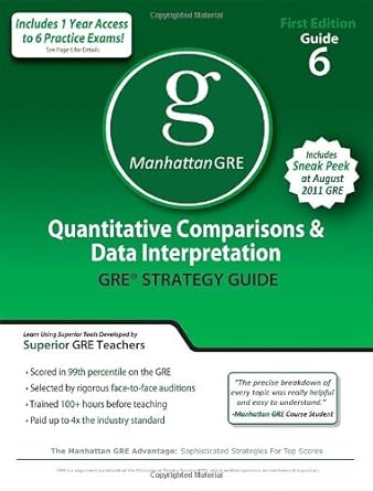 Quantitative Comparisons & Data Interpretation GRE Preparation Guide, 1st Ed (Manhattan Gre Prep) cover image