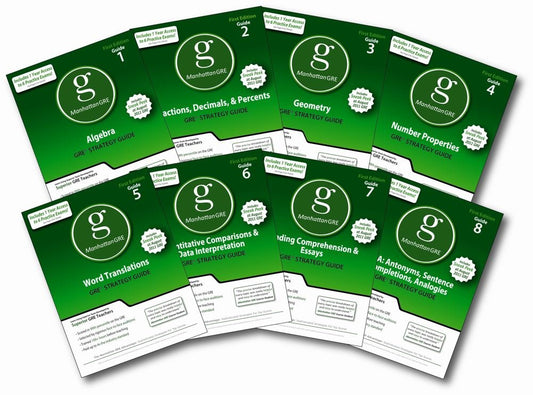 Manhattan GRE Set of 8 Strategy Guides, 1st Edition (8 Guide Instructional Series) cover image