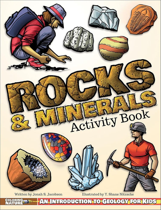 Rocks & Minerals Activity Book: An Introduction to Geology for Kids (Coloring Nature) cover image