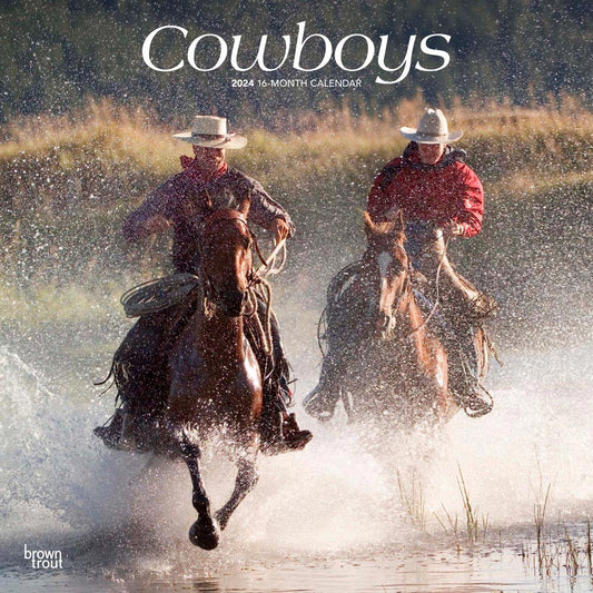 Cowboys | 2024 12 x 24 Inch Monthly Square Wall Calendar | BrownTrout | USA United States of America Rural Country cover image