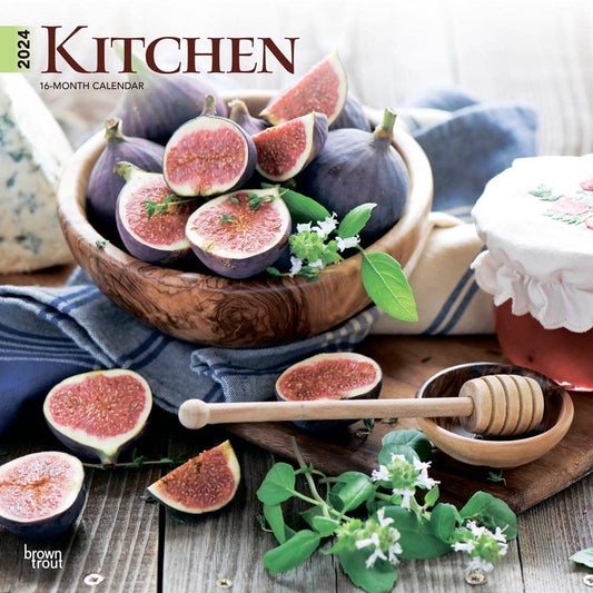 Kitchen | 2024 12 x 24 Inch Monthly Square Wall Calendar | BrownTrout | Cooking Home cover image