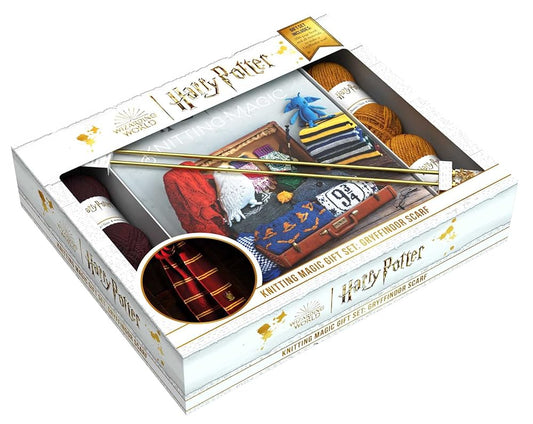 Harry Potter Knitting Magic Gift Set: Gryffindor Scarf: Plus Exclusive Scarf Kit cover image