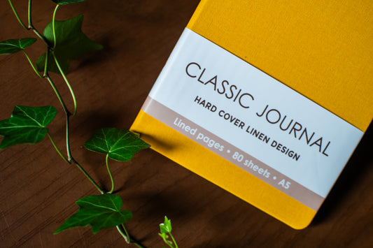 Yellow Hardcover Linen Journal
