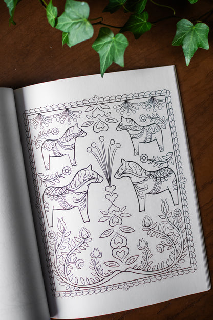 Creative Haven Scandinavian Folk Art Coloring Book (Adult Coloring Books: World & Travel)