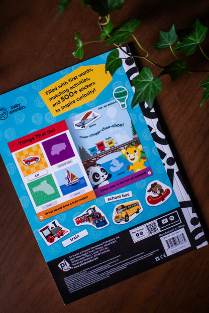 Baby Einstein - 100 First Words Sticker Book - More Than 500 Stickers Included! - PI Kids