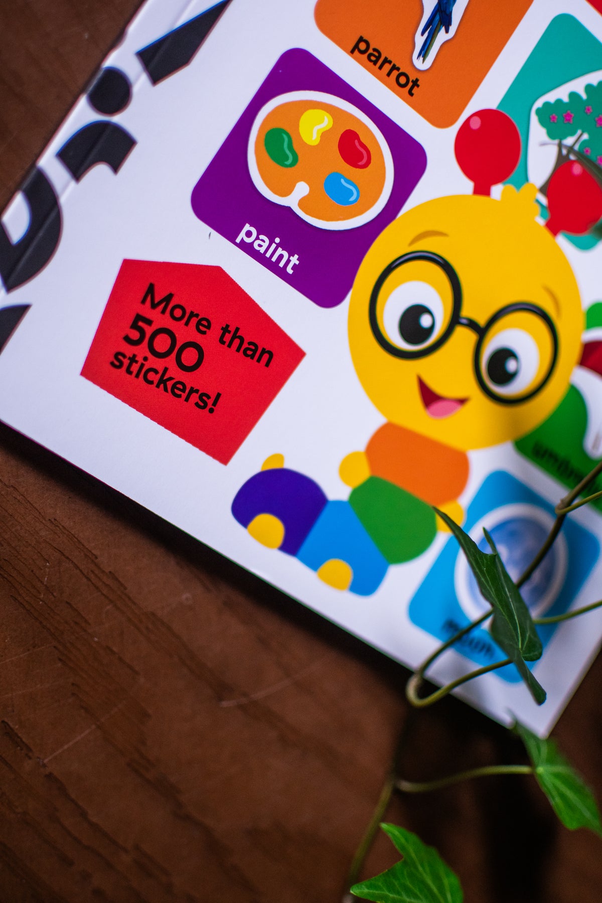 Baby Einstein - 100 First Words Sticker Book - More Than 500 Stickers Included! - PI Kids
