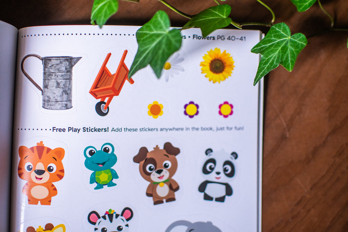 Baby Einstein - 100 First Words Sticker Book - More Than 500 Stickers Included! - PI Kids